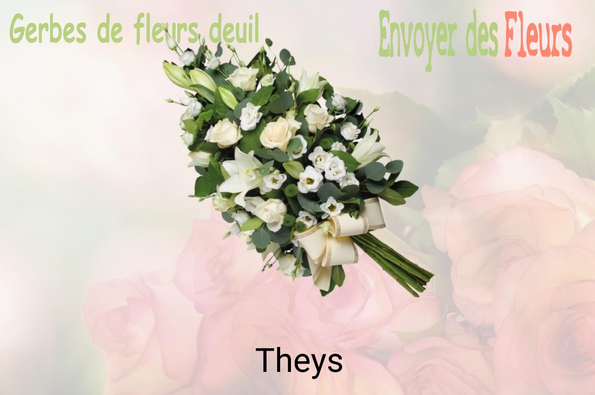 Gerbe de fleurs de deuil livrée à Theys